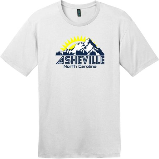 Asheville North Carolina Mountains T-Shirt Bright White - US Custom Tees