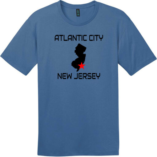 Atlantic City New Jersey T-Shirt Maritime Blue - US Custom Tees