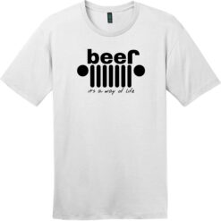 Beer It's A Way Of Life T-Shirt Bright White - US Custom Tees