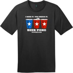 Beer Pong Superstar T-Shirt Jet Black - US Custom Tees
