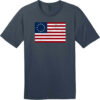 Betsy Ross American Flag Vintage T-Shirt New Navy - US Custom Tees