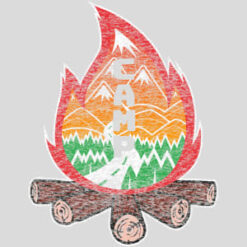 Campfire and Mountains Vintage Design - US Custom Tees