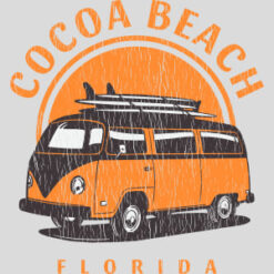 Cocoa Beach Florida Surf Van Design - US Custom Tees