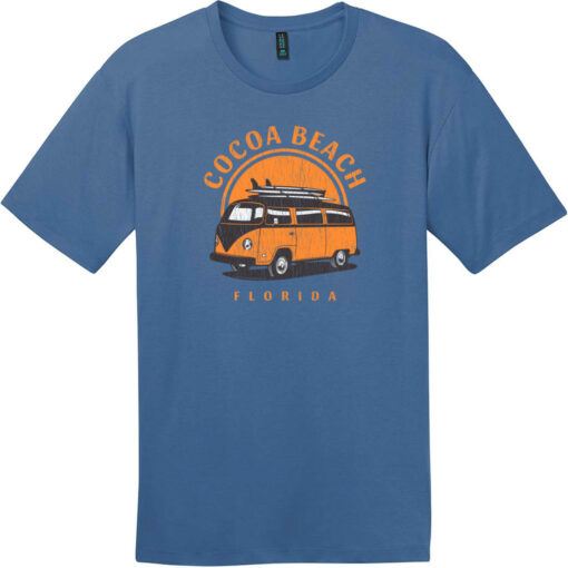 Cocoa Beach Florida Surf Van T-Shirt Maritime Blue - US Custom Tees