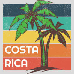 Costa Rica Palm Tree Vintage Design - US Custom Tees