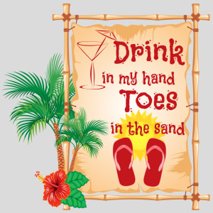 Drink In My Hand Toes In The Sand Design - US Custom Tees