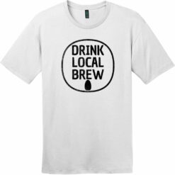 Drink Local Brew Can T-Shirt Bright White - US Custom Tees