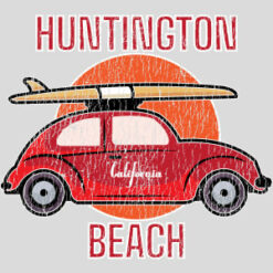 Huntington Beach California Surf Retro Design - US Custom Tees