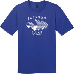 Jackson Lake Wyoming Mountains T-Shirt Deep Royal - US Custom Tees