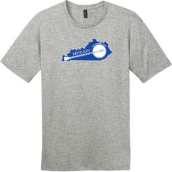 Kentucky State Shaped Banjo T-Shirt Heathered Steel - US Custom Tees