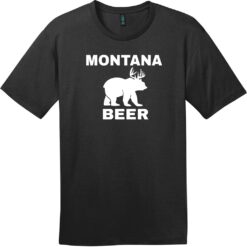 Montana Beer Deer Bear T-Shirt Jet Black - US Custom Tees