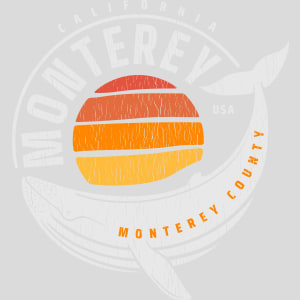 Monterey California Whale Design - US Custom Tees