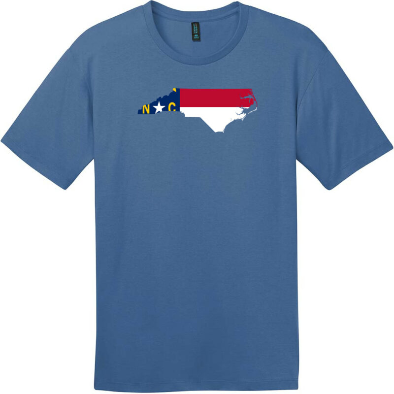 North Carolina State Flag T-Shirt Maritime Blue - US Custom Tees