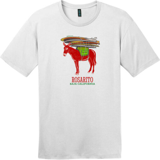 Rosarito Baja Vintage Surf T-Shirt Bright White - US Custom Tees