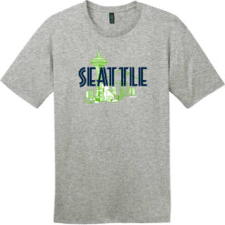 Seattle Skyline T-Shirt Heathered Steel - US Custom Tees