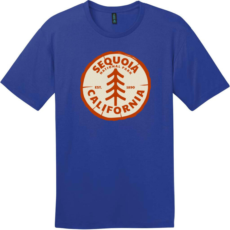 Sequoia National Park California Tree T-Shirt Deep Royal - US Custom Tees