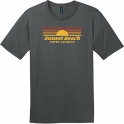 Sunset Beach North Carolina Retro T-Shirt Charcoal - US Custom Tees