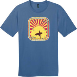 Surfer In The Retro Sunset  T-Shirt Maritime Blue - US Custom Tees