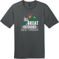 The Great Outdoors West Virginia T-Shirt Charcoal - US Custom Tees