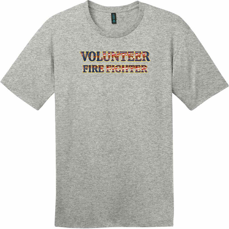 Volunteer Fire Fighter T-Shirt Heathered Steel - US Custom Tees