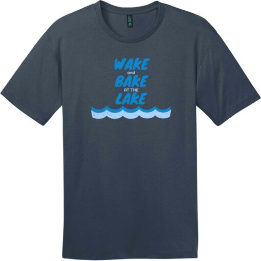 Wake And Bake At The Lake Vintage T-Shirt New Navy - US Custom Tees