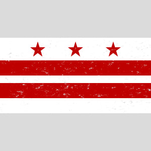 Washington DC Distressed Flag Design - US Custom Tees