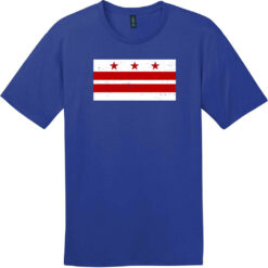 Washington DC Distressed Flag T-Shirt Deep Royal - US Custom Tees