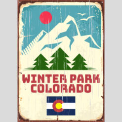 Winter Park Colorado Vintage Sign Design - US Custom Tees