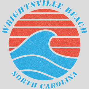 Wrightsville Beach NC Wave Design - US Custom Tees