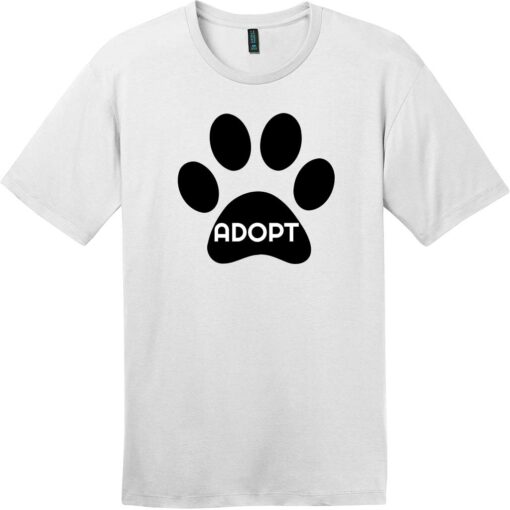 Adopt Pet Paw T-Shirt Bright White - US Custom Tees