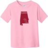 Alabama Home Sweet Home Toddler T-Shirt Light Pink - US Custom Tees
