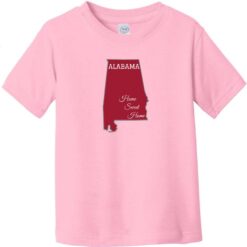 Alabama Home Sweet Home Toddler T-Shirt Light Pink - US Custom Tees