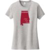 Alabama Home Sweet Home Women's T-Shirt Light Heather Gray - US Custom Tees