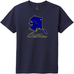 Alaska The Last Frontier Youth T-Shirt New Navy - US Custom Tees