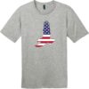 American Flag Eagle T-Shirt Heathered Steel - US Custom Tees