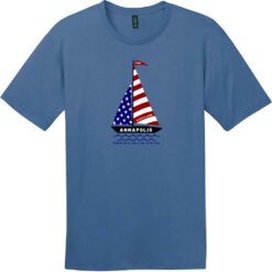 Annapolis America's Sailing Capital T-Shirt Maritime Blue - US Custom Tees