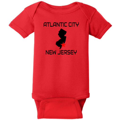 Atlantic City New Jersey Baby One Piece Red - US Custom Tees