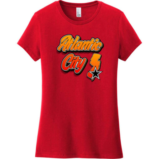 Atlantic City New Jersey Star Women's T-Shirt Classic Red - US Custom Tees