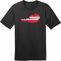 Austria Flag Country Retro T-Shirt Jet Black - US Custom Tees
