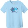 Born To Surf Ride The Wave Toddler T-Shirt Light Blue - US Custom Tees
