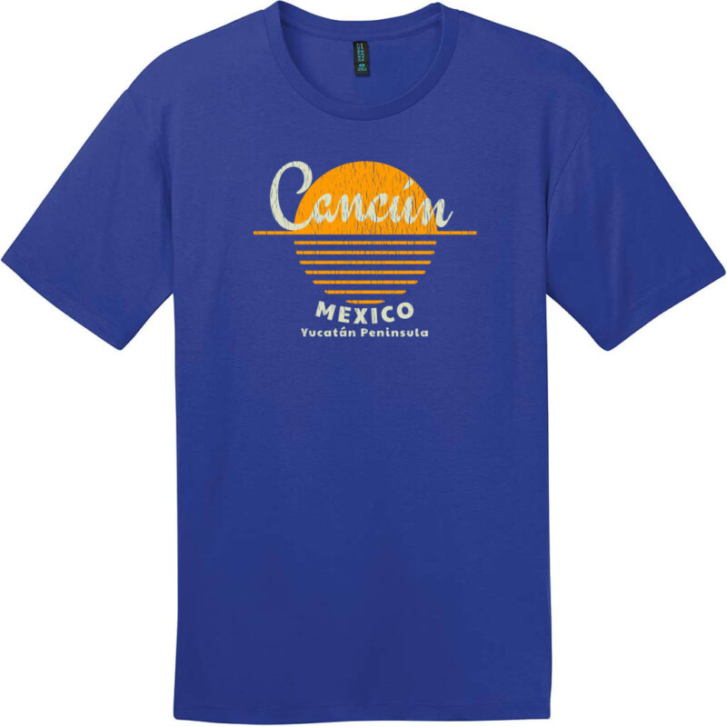 Cancun Yucatan Mexico Sun T-Shirt Deep Royal - US Custom Tees