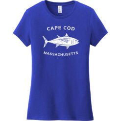 Cape Cod Massachusetts Tuna Women's T-Shirt Deep Royal - US Custom Tees