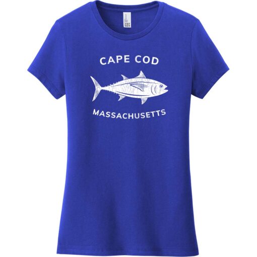 Cape Cod Massachusetts Tuna Women's T-Shirt Deep Royal - US Custom Tees