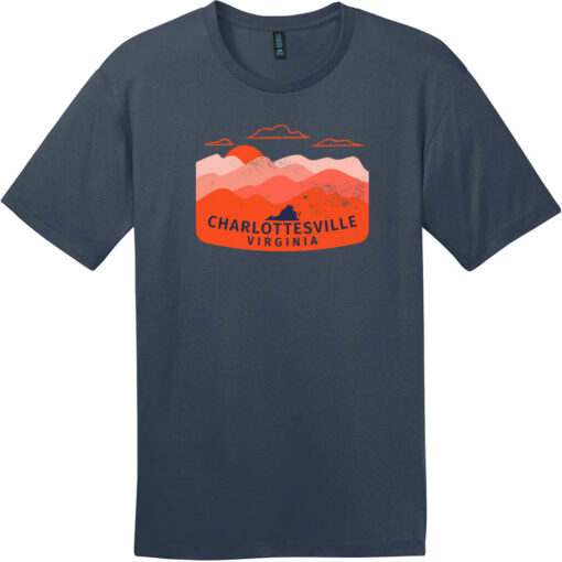 Charlottesville Virginia Outdoor T-Shirt New Navy - US Custom Tees
