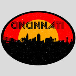 Cincinnati Ohio Skyline Retro Design - US Custom Tees