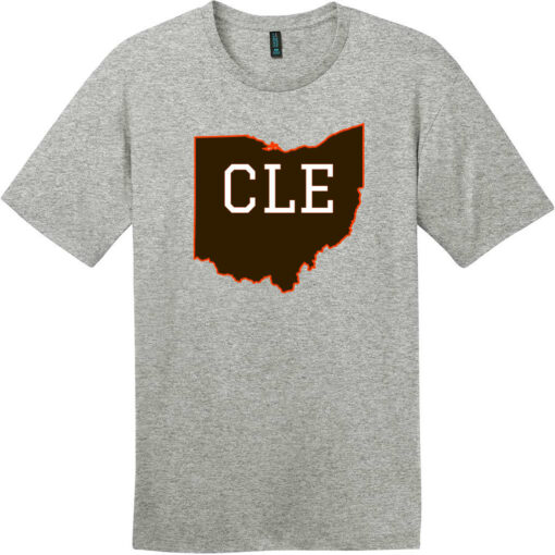 CLE Cleveland Ohio State T-Shirt Heathered Steel - US Custom Tees