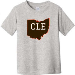 CLE Cleveland Ohio State Toddler T-Shirt Heather Gray - US Custom Tees