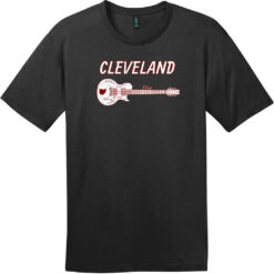 Cleveland Ohio Guitar T-Shirt Jet Black - US Custom Tees