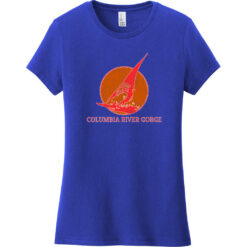 Columbia River Gorge Windsurfing Women's T-Shirt Deep Royal - US Custom Tees