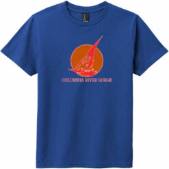 Columbia River Gorge Windsurfing Youth T-Shirt Deep Royal - US Custom Tees